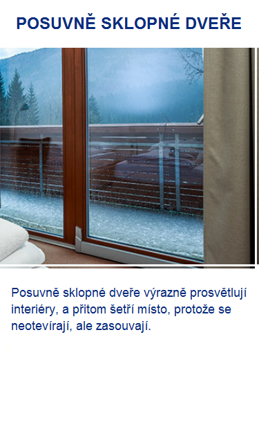 Posuvně sklopné terasové dveře